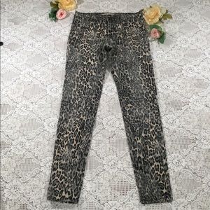 J Brand Snow Leopard Mid Rise Legging Jeans SZ 27